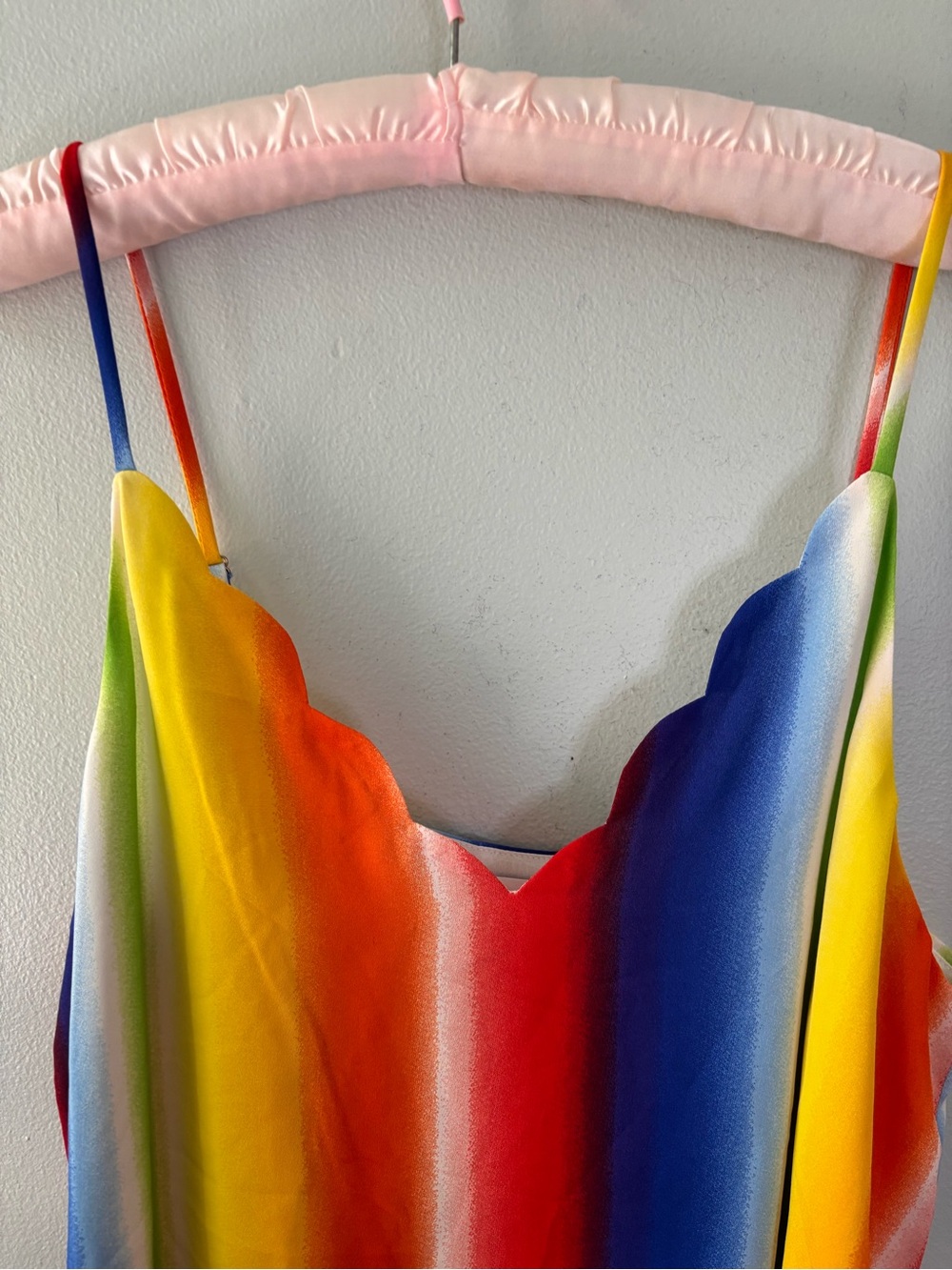 Rainbow Stripe Sleeveless Cami Tank Top Large Pride Festival - Picture 3 of 8